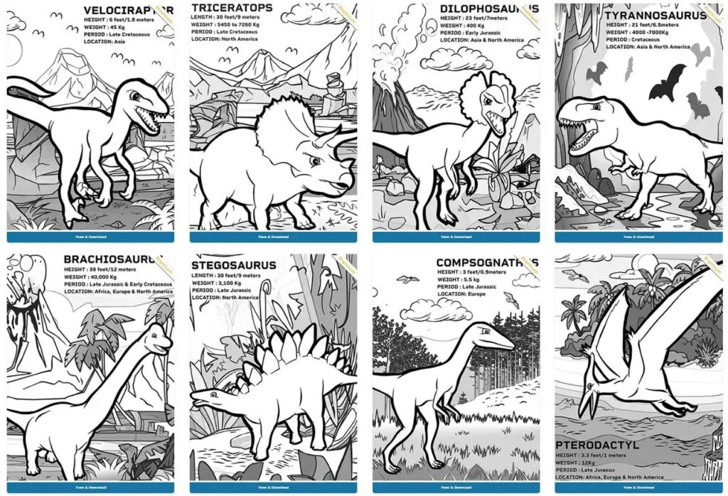 lamines dinosaures