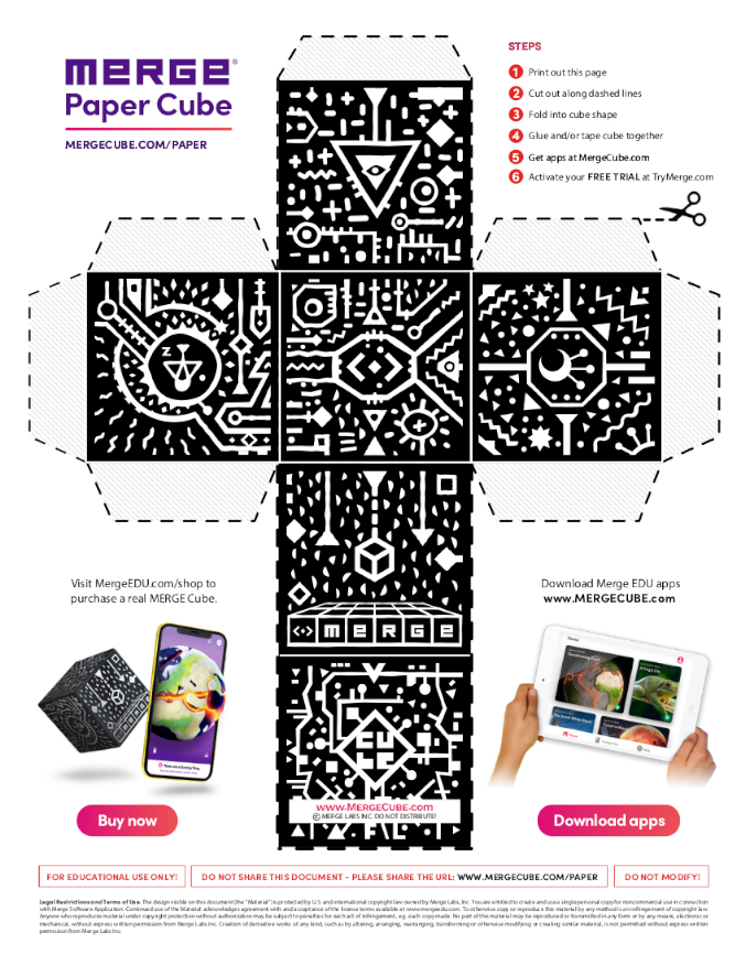 plantilla del cube merge per imprimir