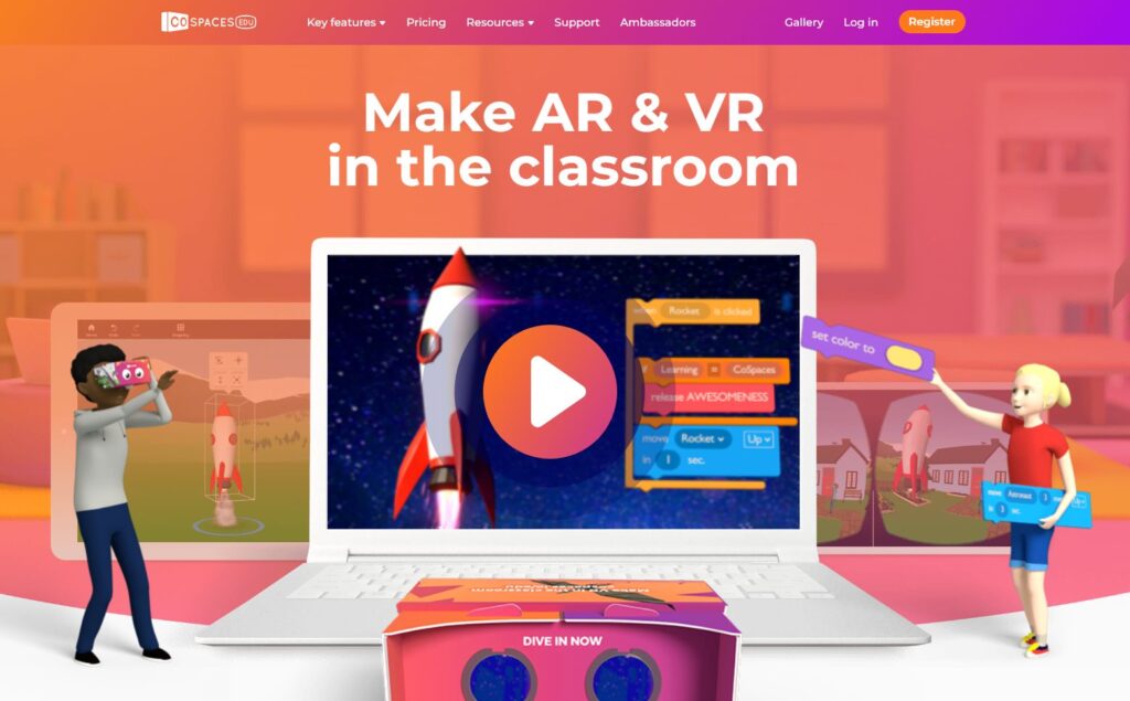 Portada de la web de Cospaces